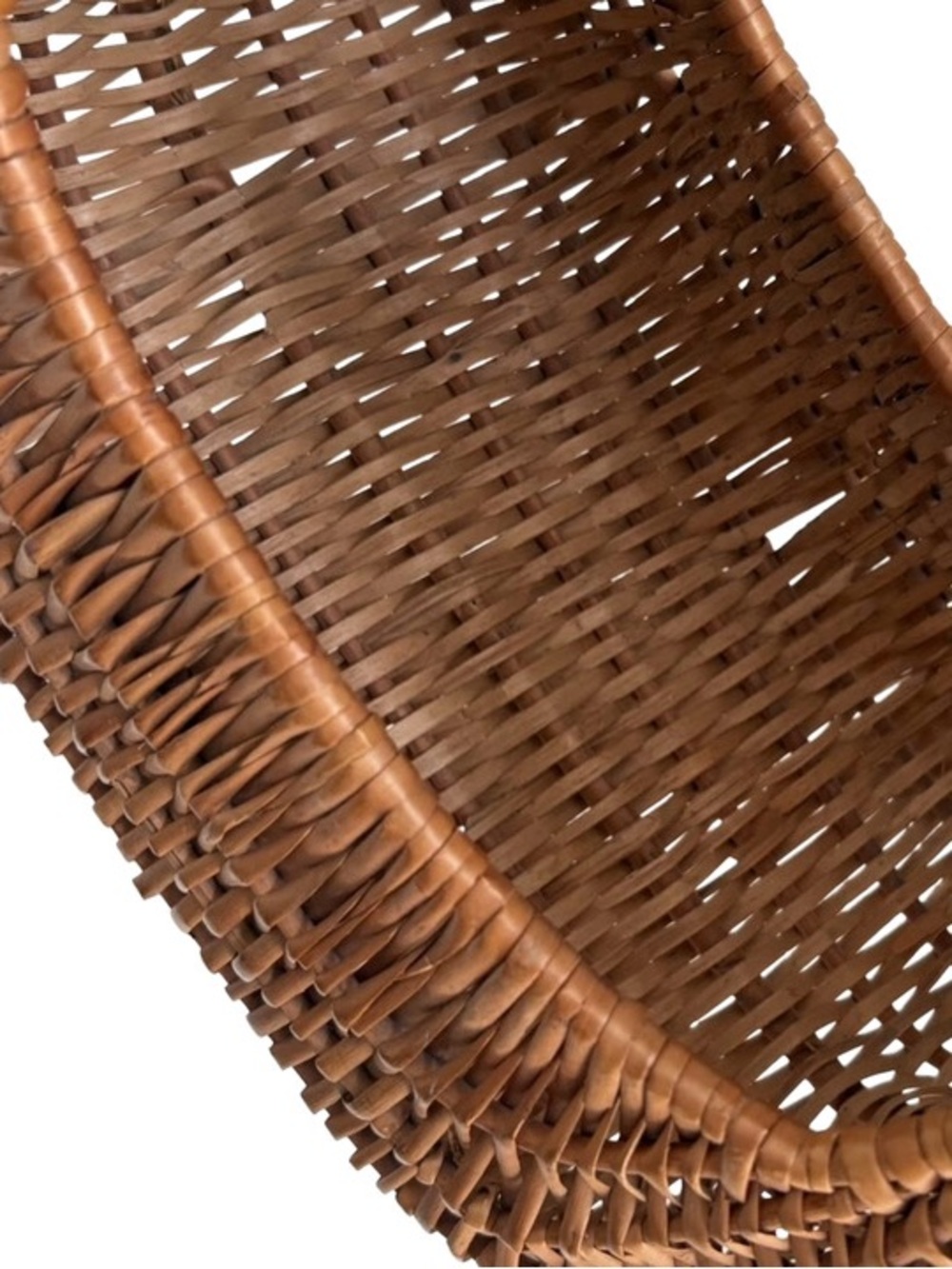 Vintage basket Woven wicker woven Handheld handbag purse Bag - Picture 5 of 8